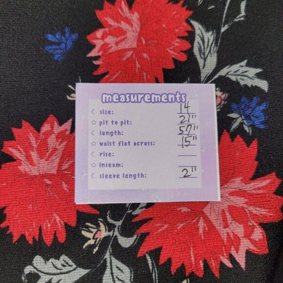 ASOS PARISIAN COLLECTION Black & Red Floral Maxi Dress Size 14 Sleeveless Boho - Picture 2 of 11